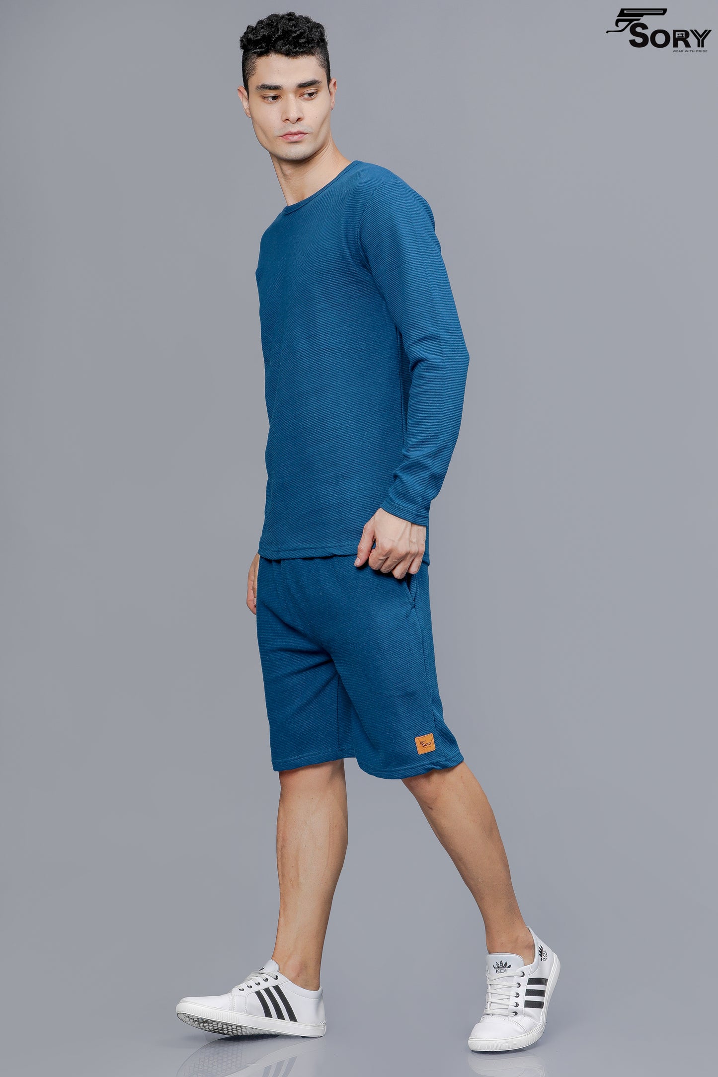 MEN PRINTED BLUE CO-ORDS SETS