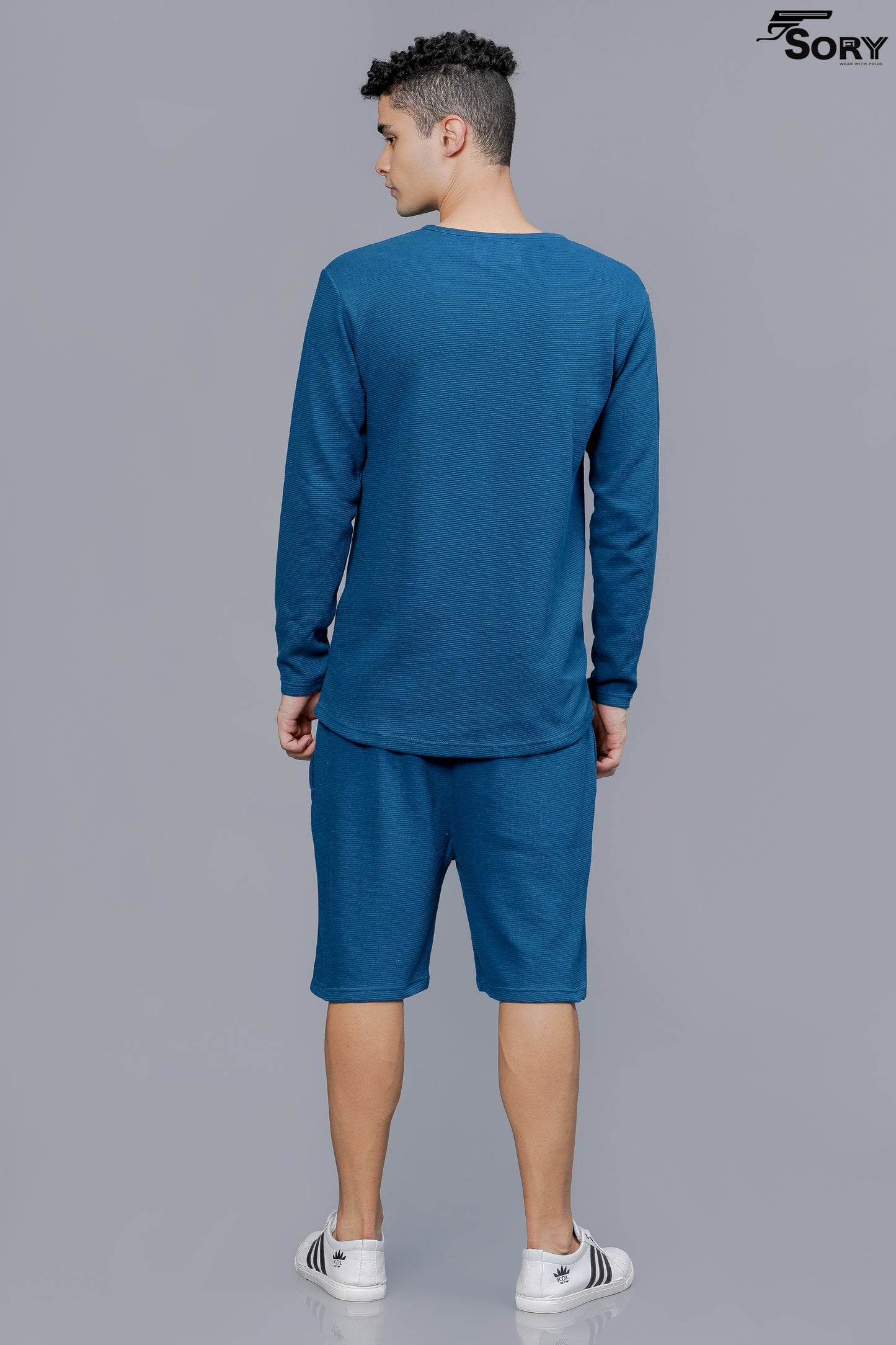 MEN PRINTED BLUE CO-ORDS SETS