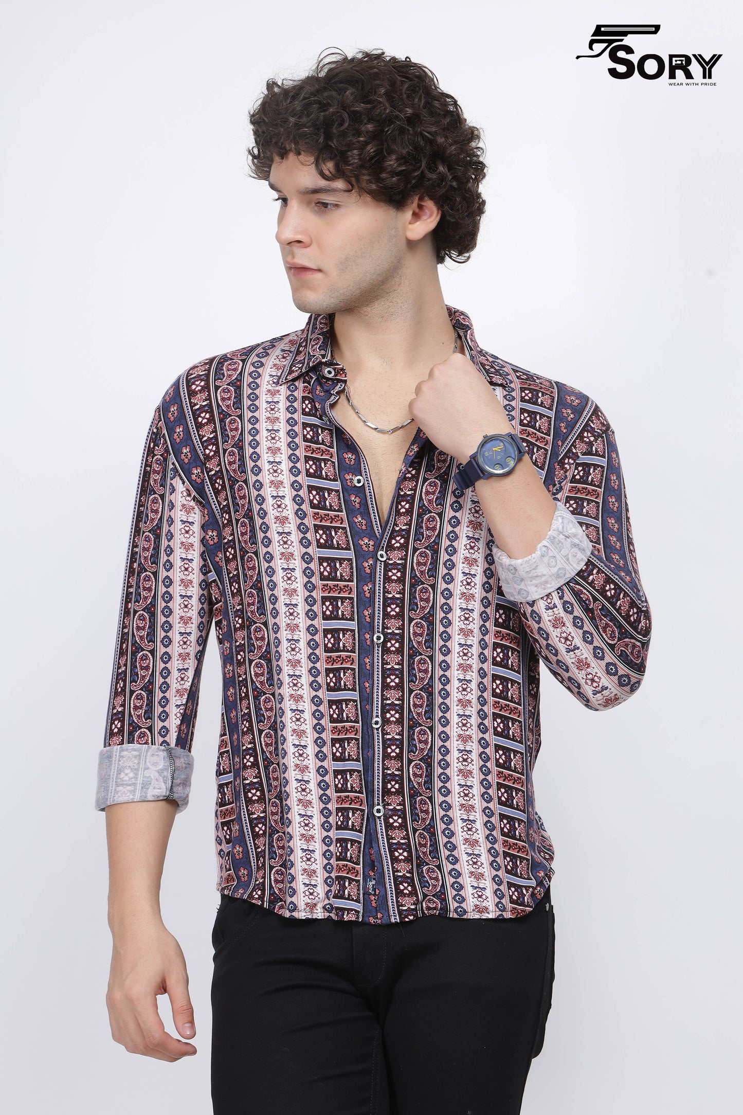 Top Quality Painted Slim Fit Casual Shirt
