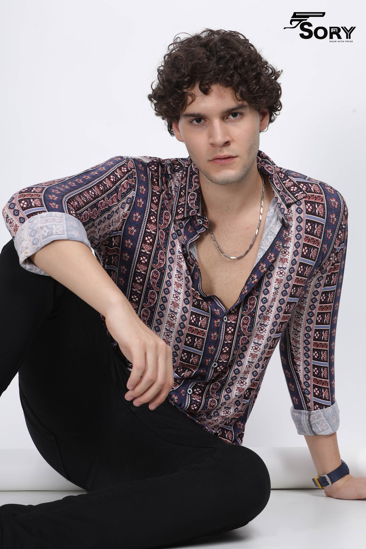 Top Quality Painted Slim Fit Casual Shirt