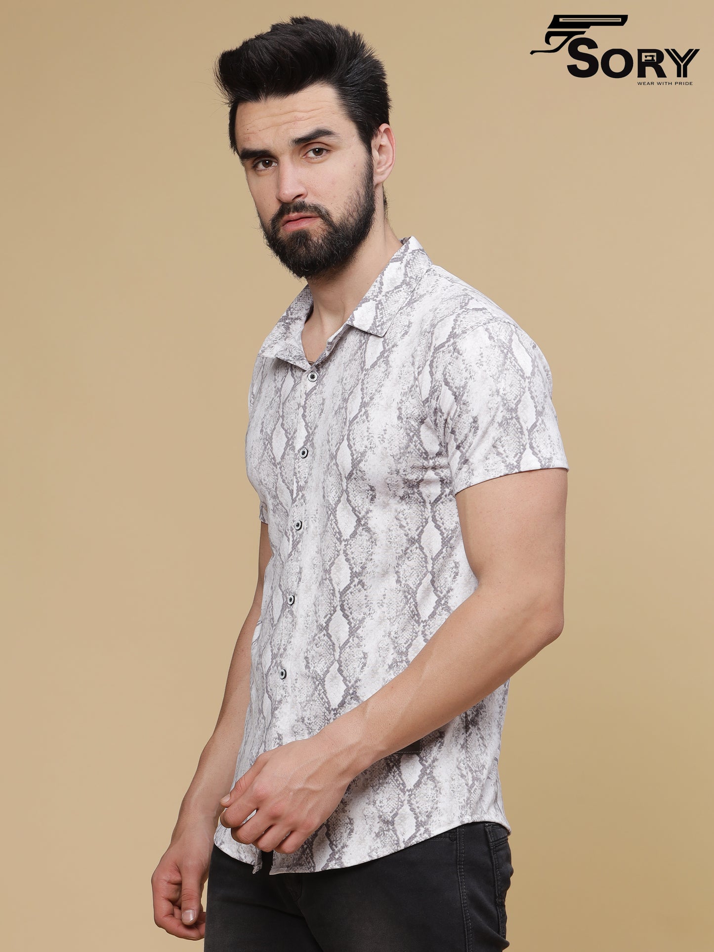 ANIMAL PRINT HALF SHIRT