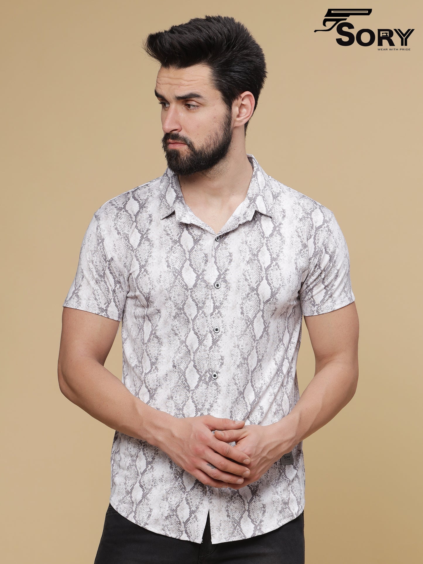 ANIMAL PRINT HALF SHIRT