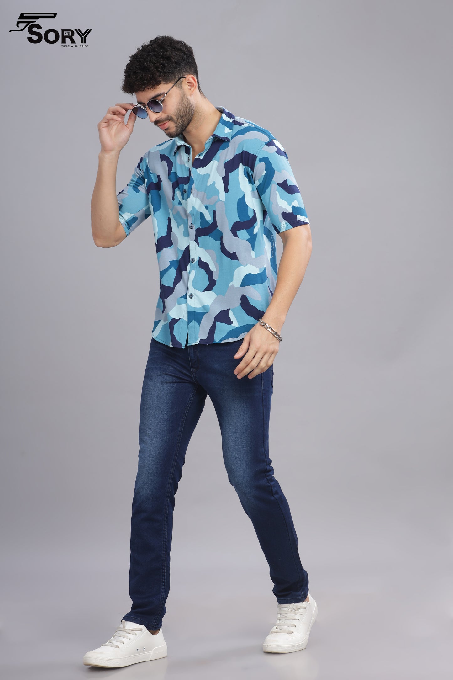 Blue military body cooling shirt by sory