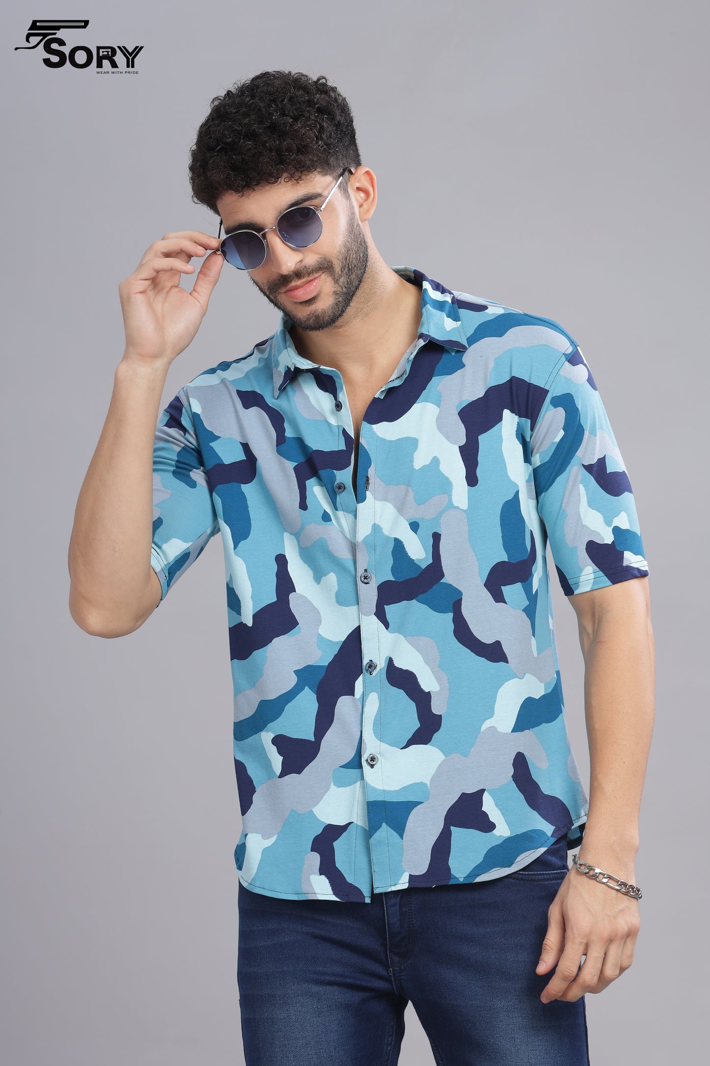 Blue military body cooling shirt by sory