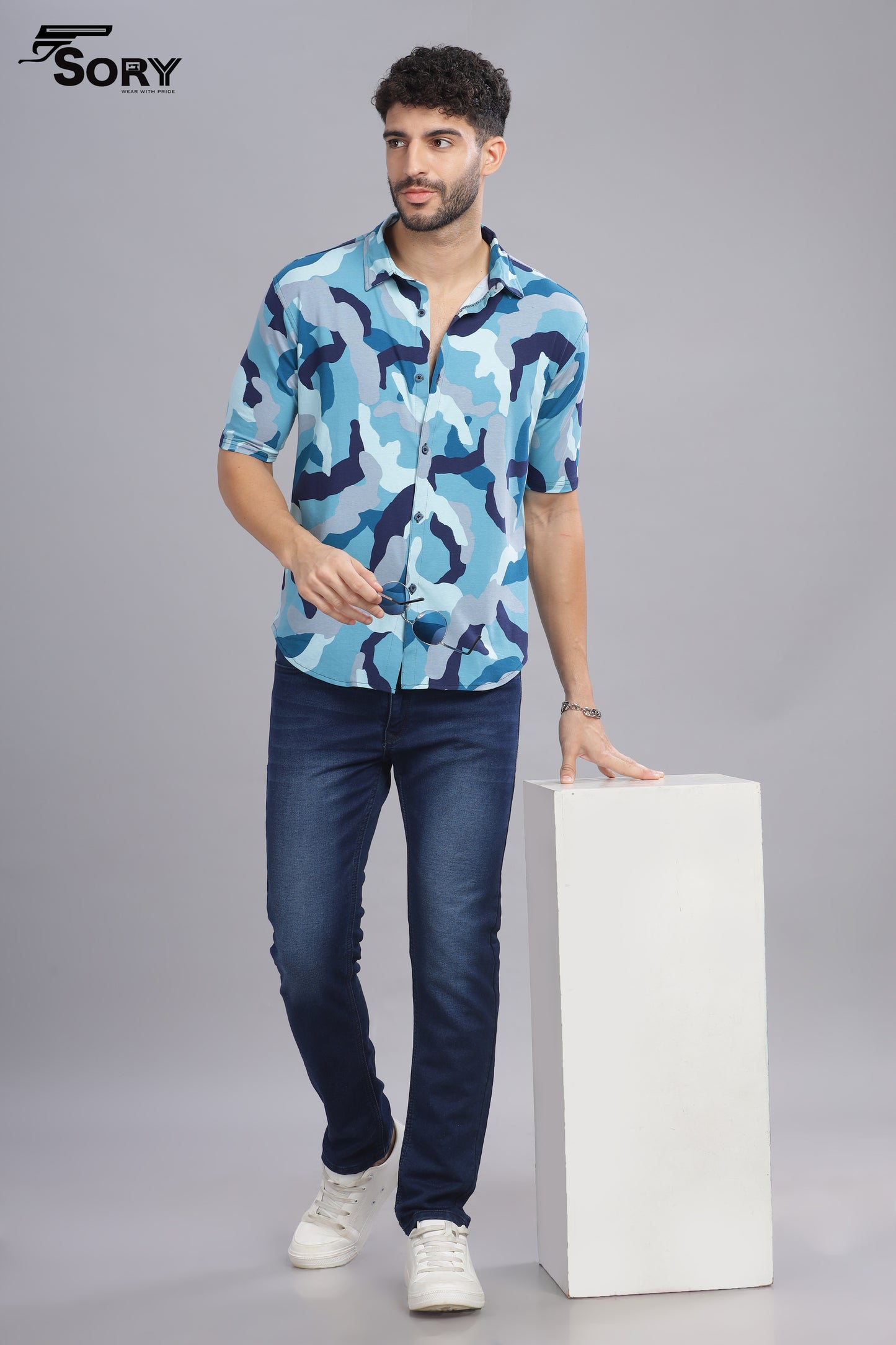 Blue military body cooling shirt by sory