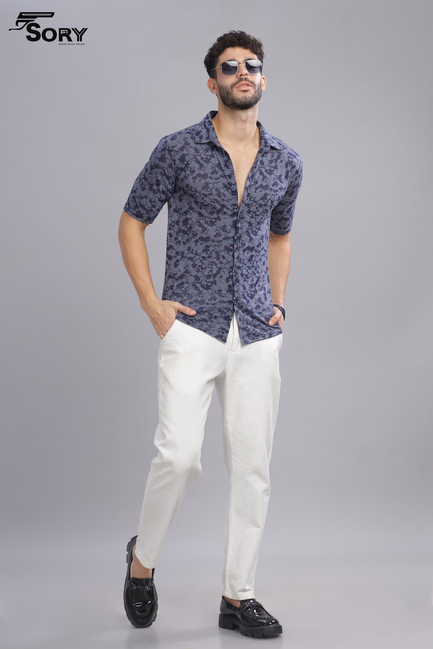 blue burn out transparent shirt body cooling shirt