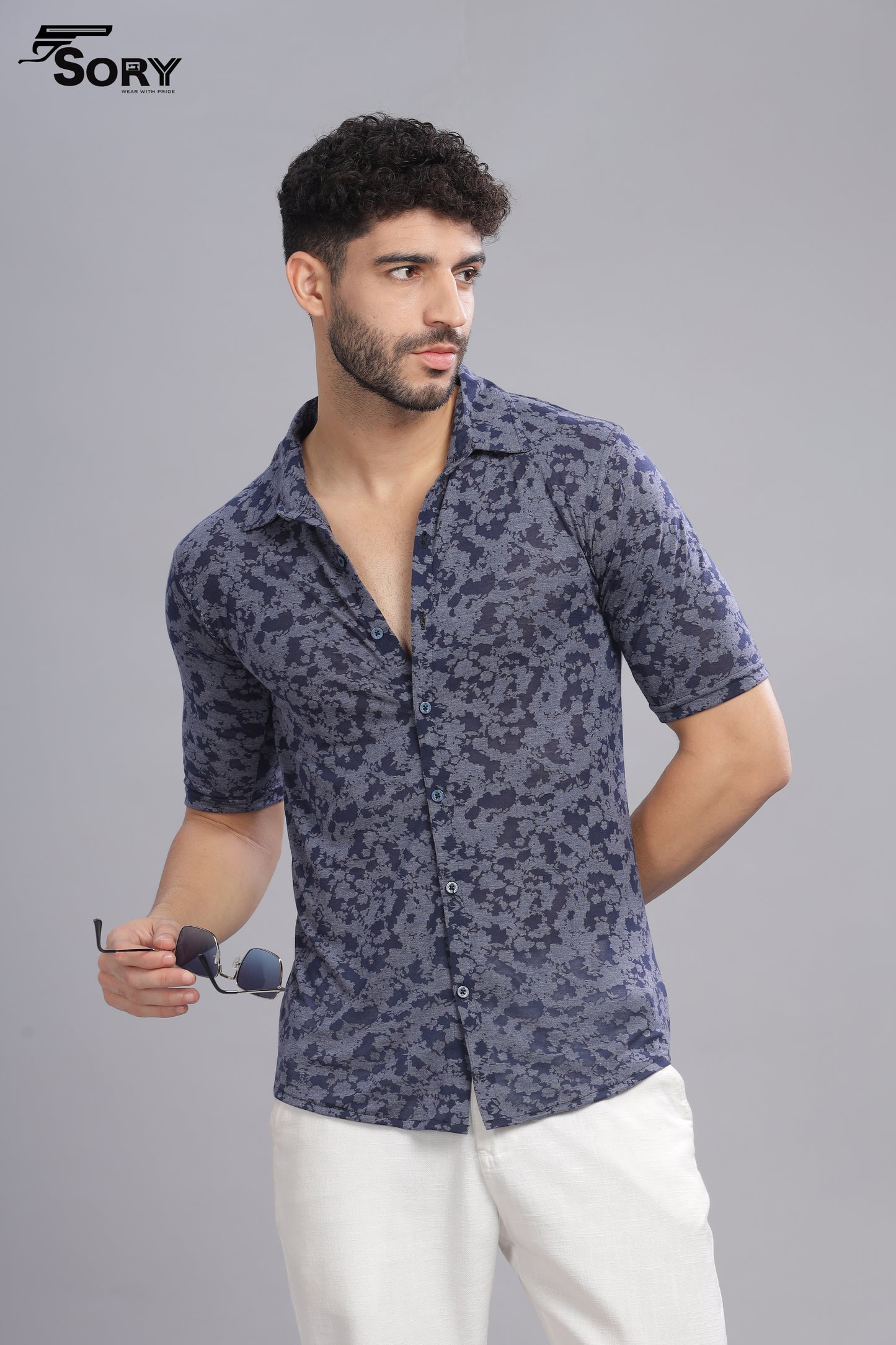 blue burn out transparent shirt body cooling shirt