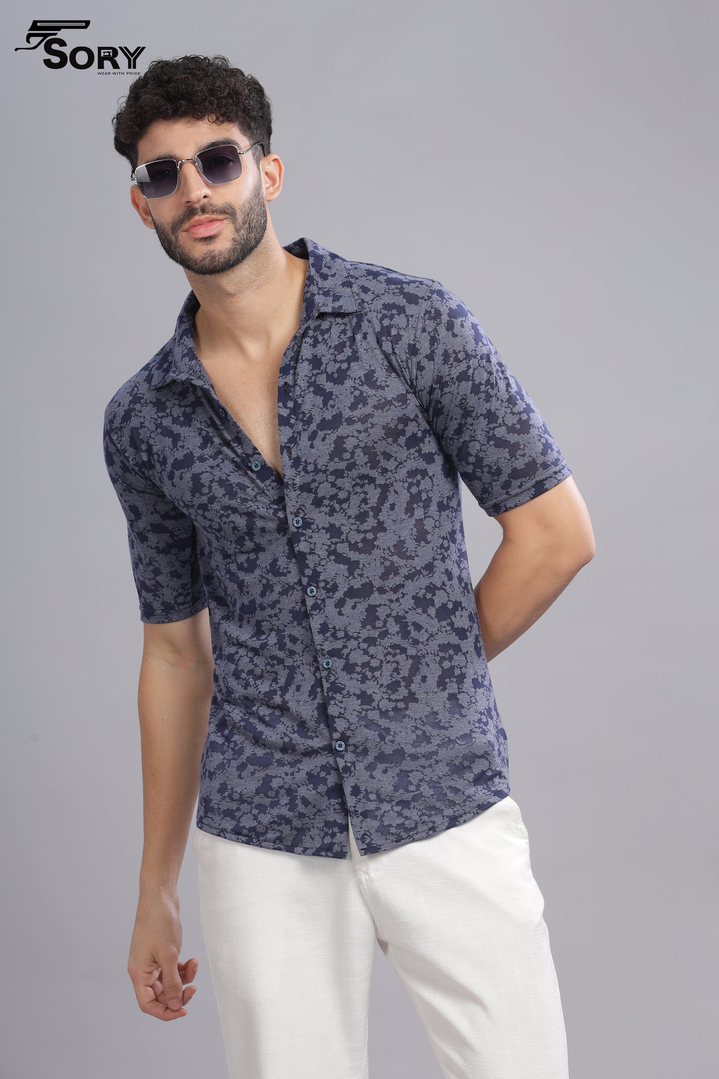 blue burn out transparent shirt body cooling shirt
