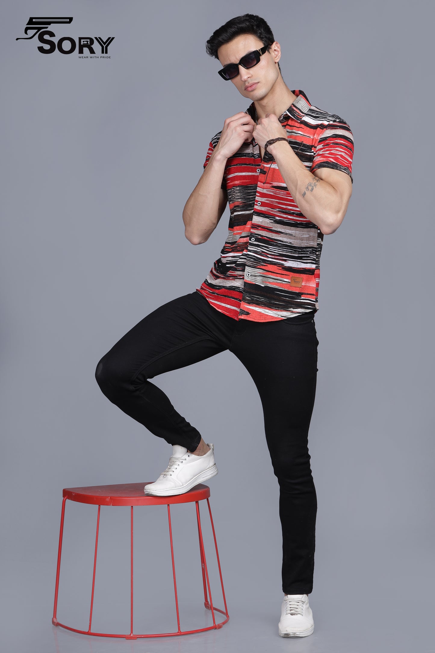 MULTI CLOUR HALF SHIRT