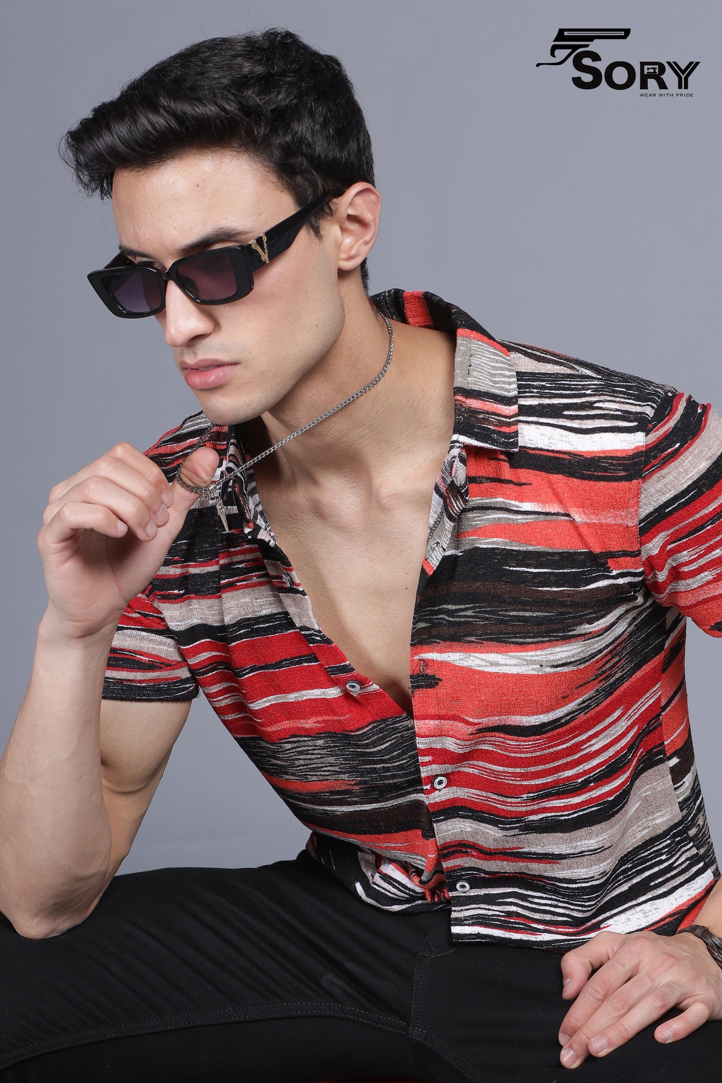 MULTI CLOUR HALF SHIRT