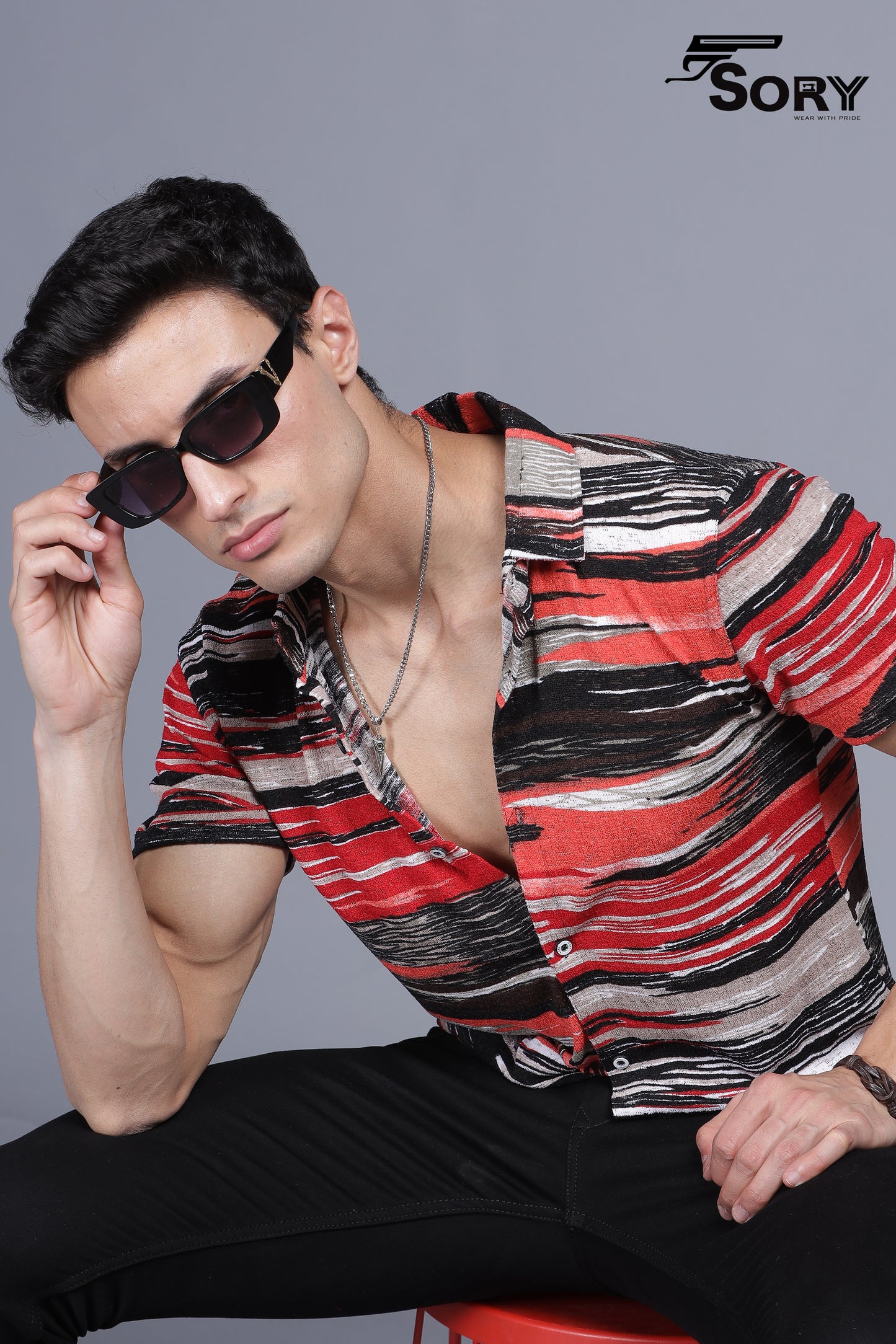 MULTI CLOUR HALF SHIRT