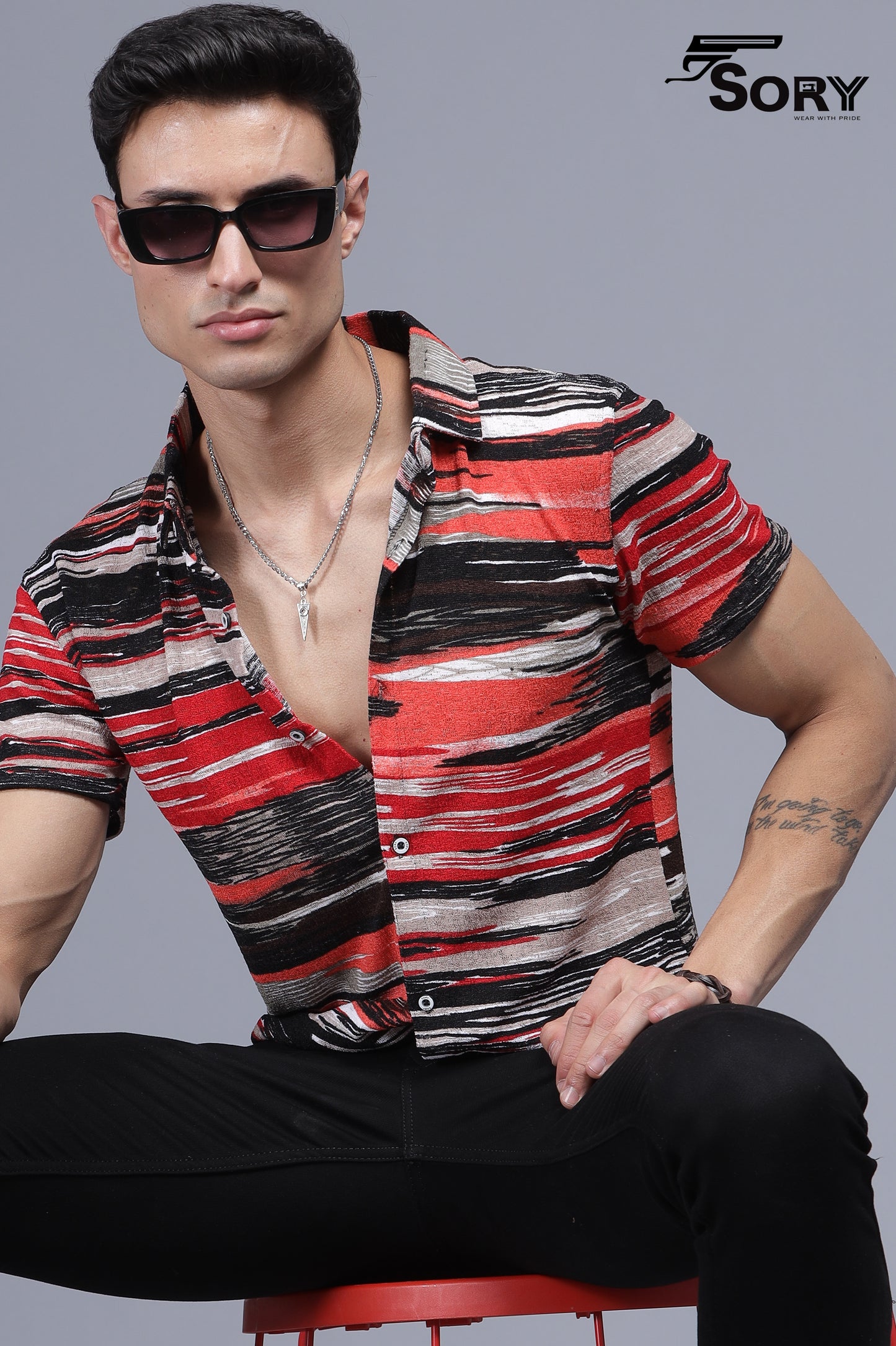 MULTI CLOUR HALF SHIRT