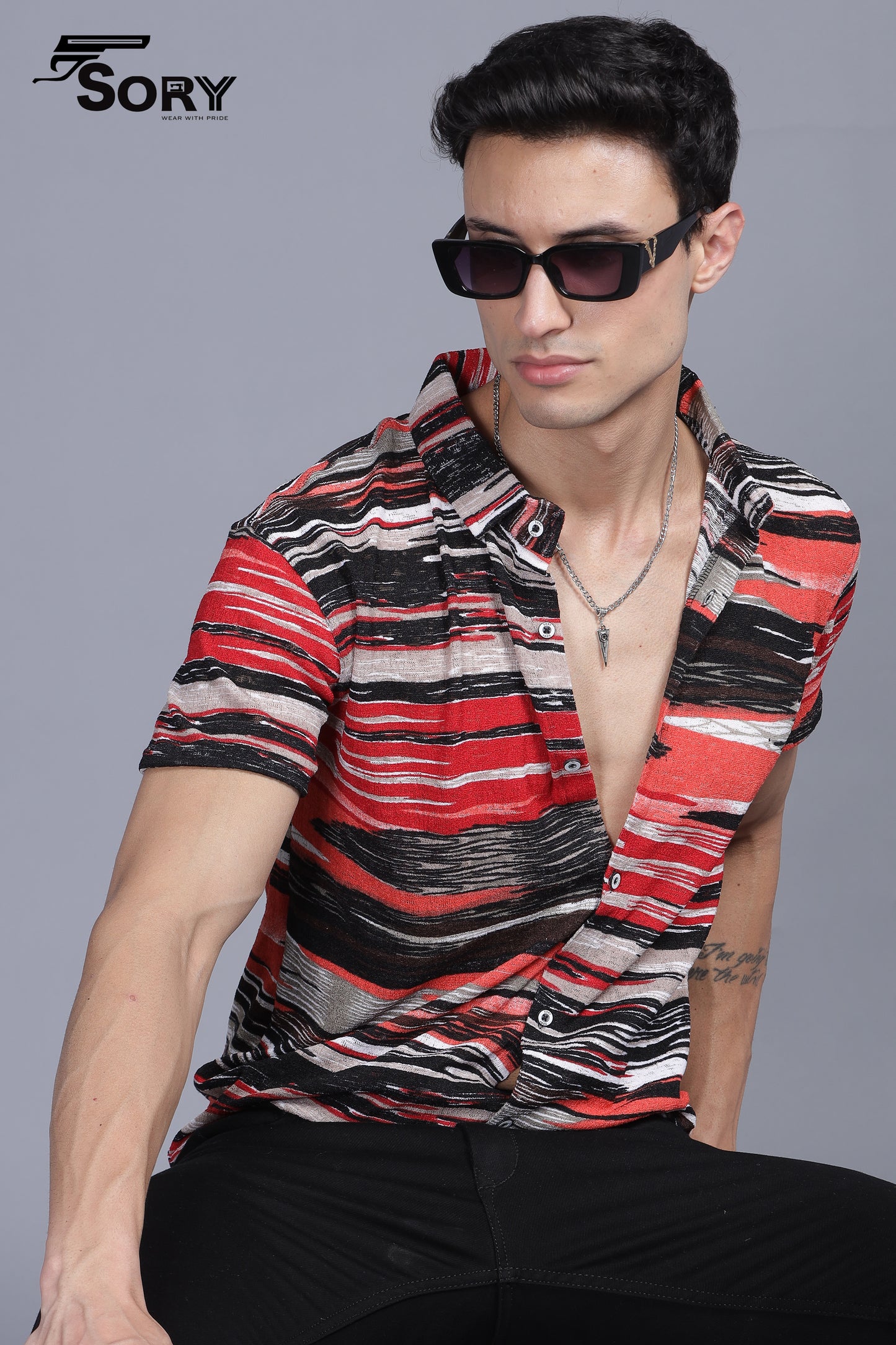 MULTI CLOUR HALF SHIRT