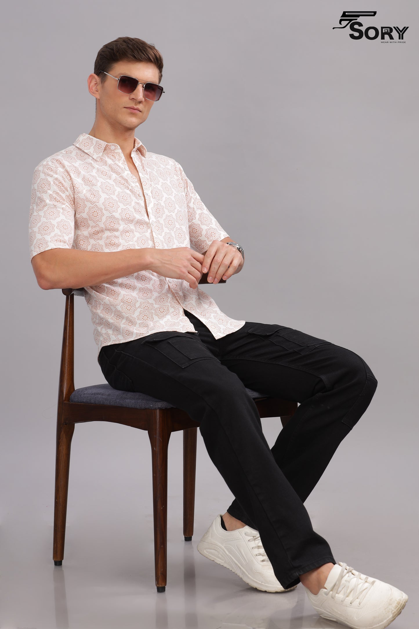 white print body cooling shirts