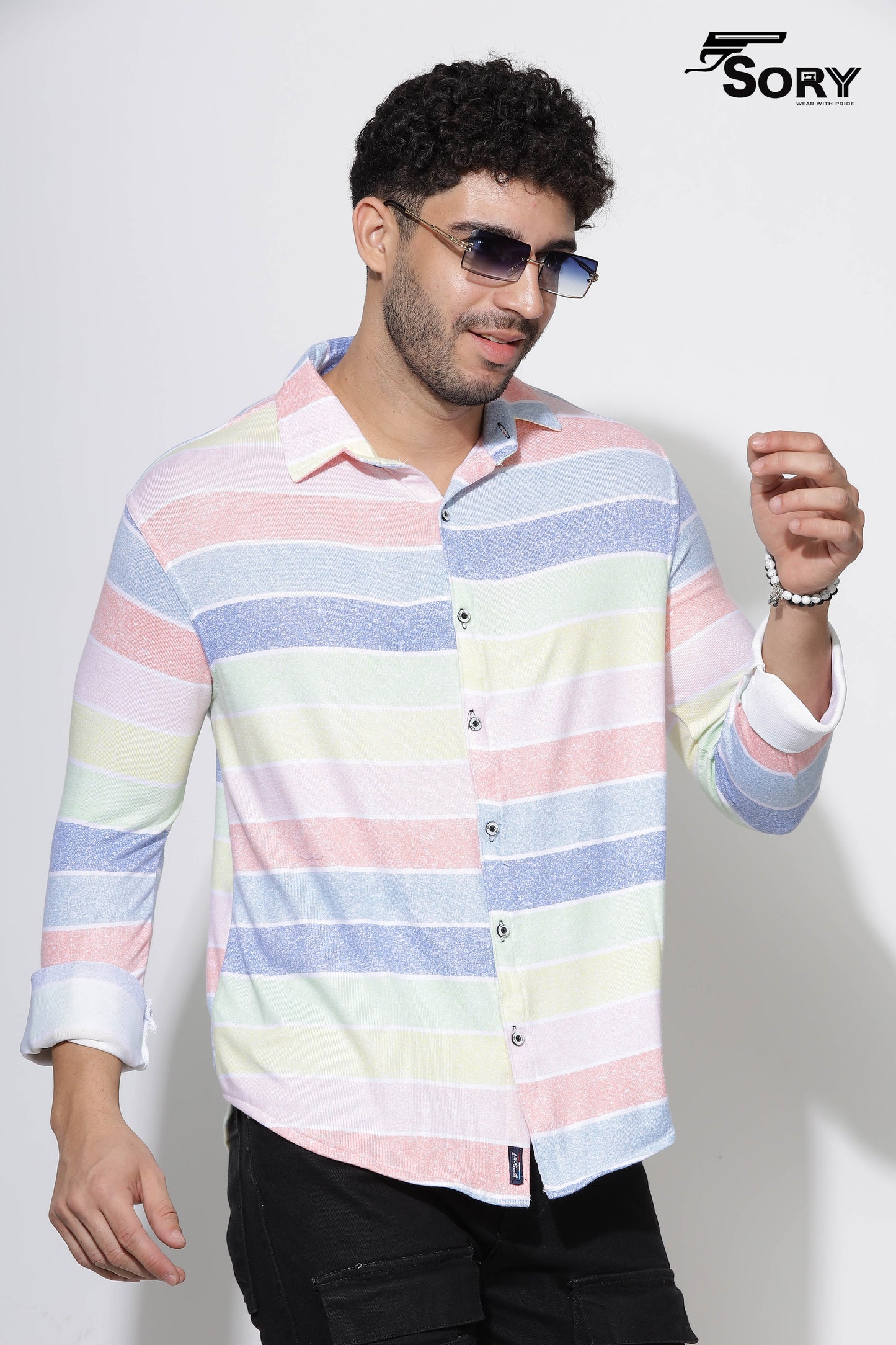 SORY GEOMETRIC PRINT SHIRT