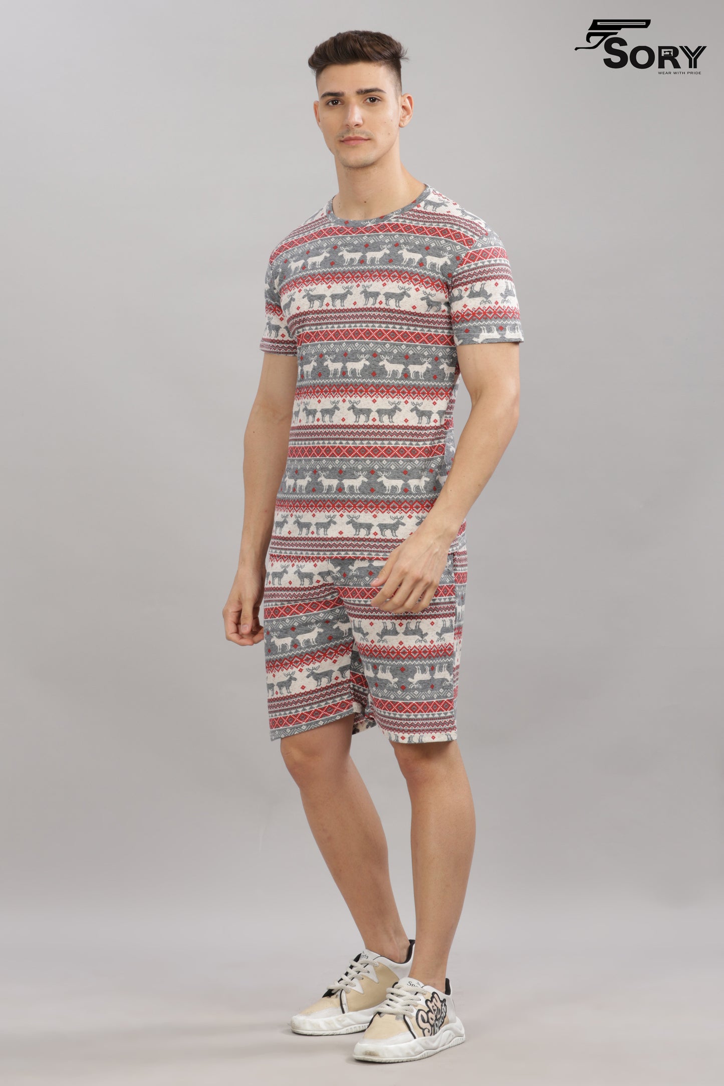 half t-shirt and shorts co ord set