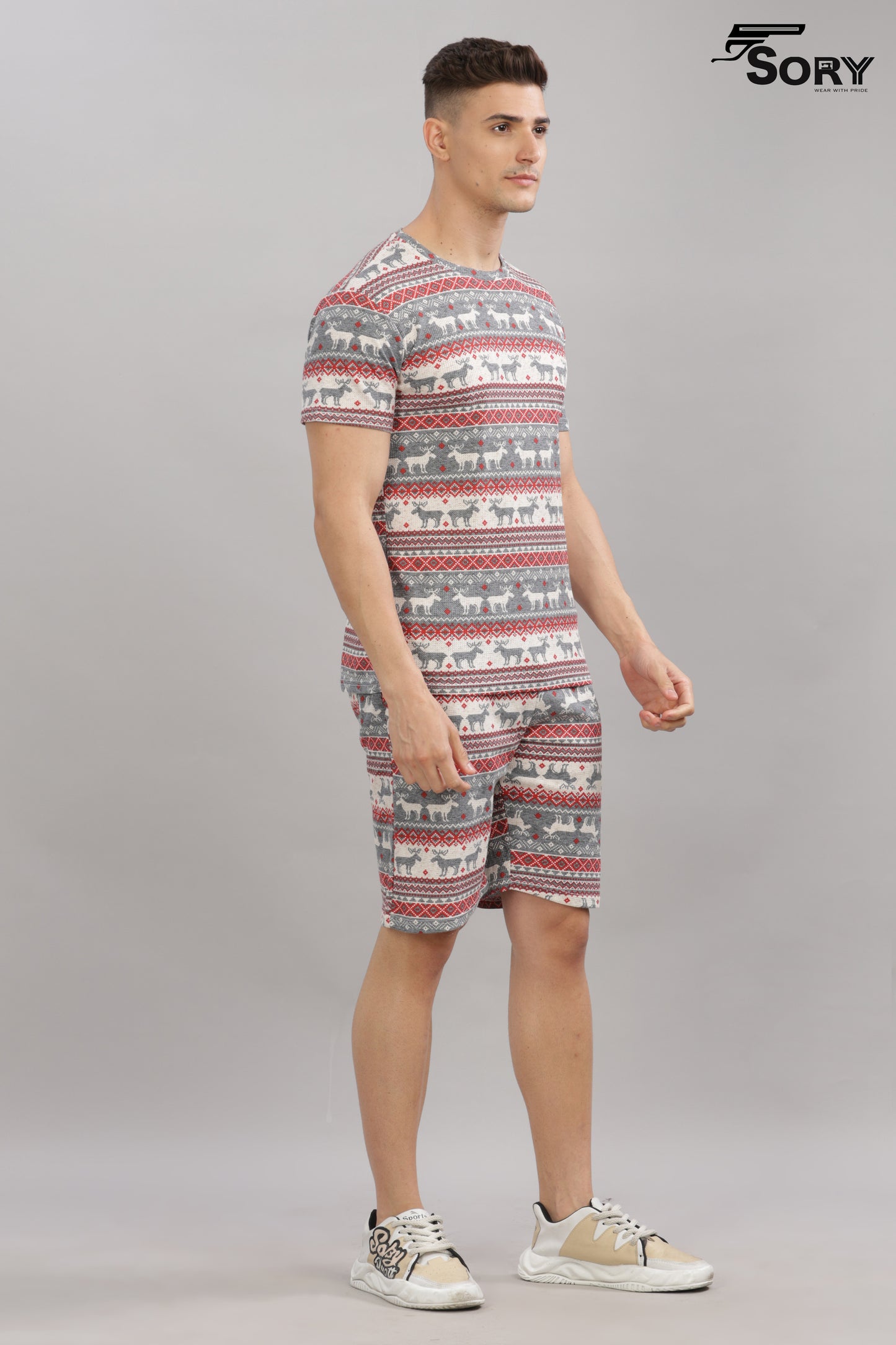 half t-shirt and shorts co ord set