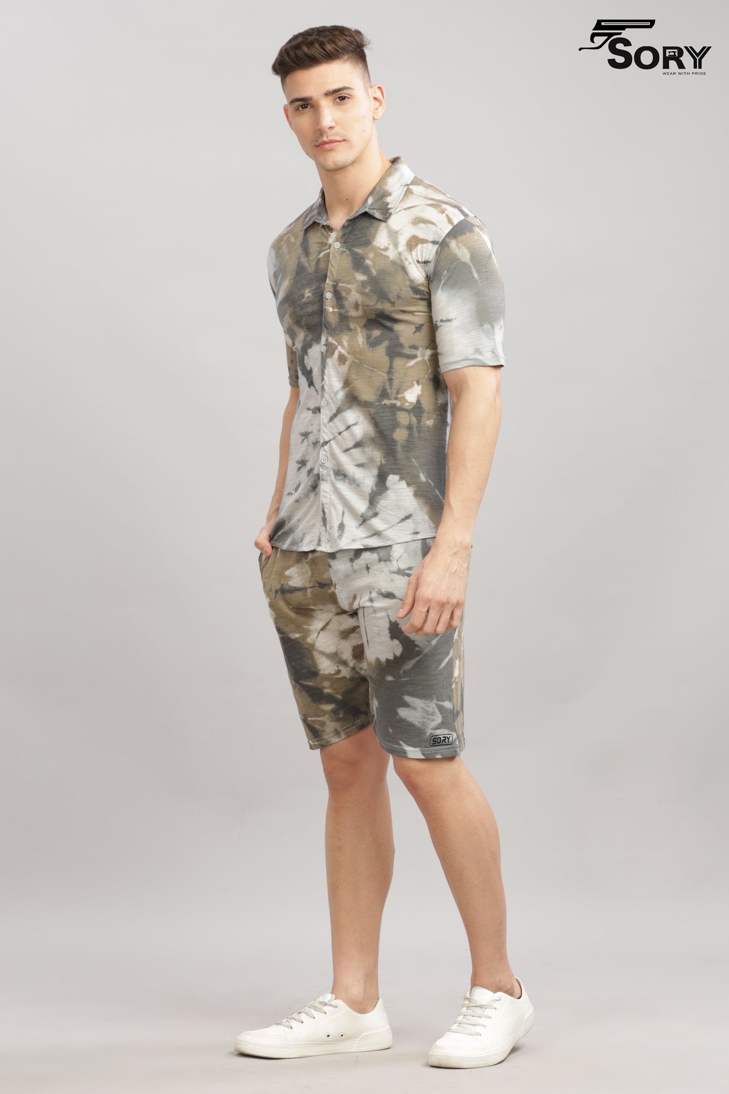tie and dye SHIRT AND SHORTS