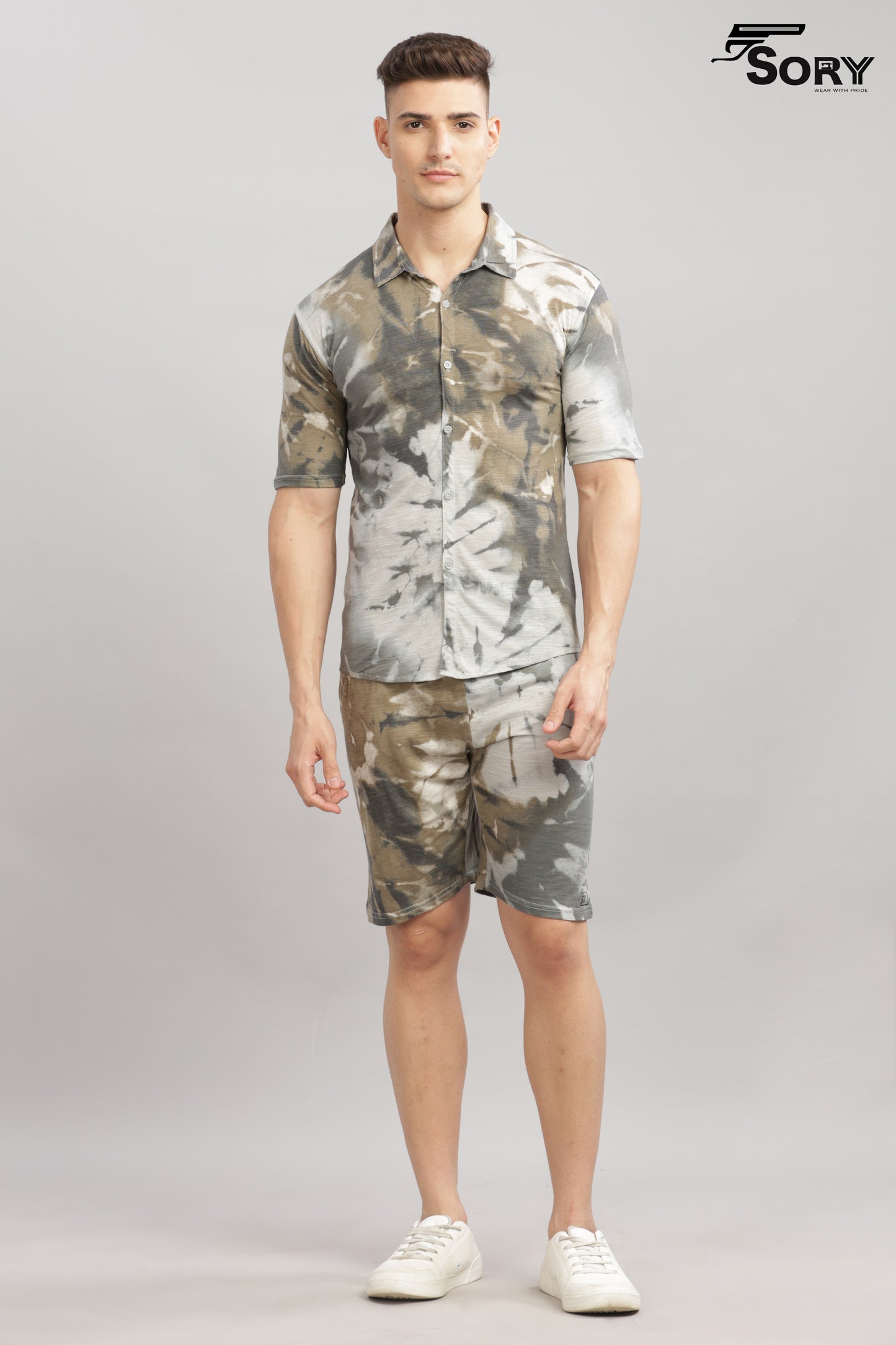 tie and dye SHIRT AND SHORTS