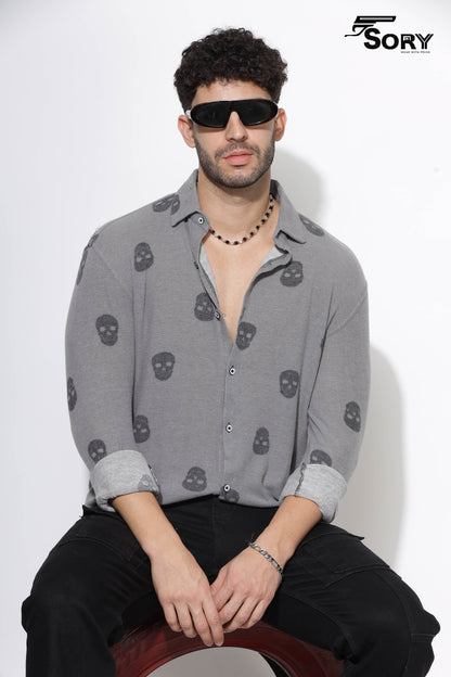 PREMIUM GREY PARTY WEAR SHIRT
