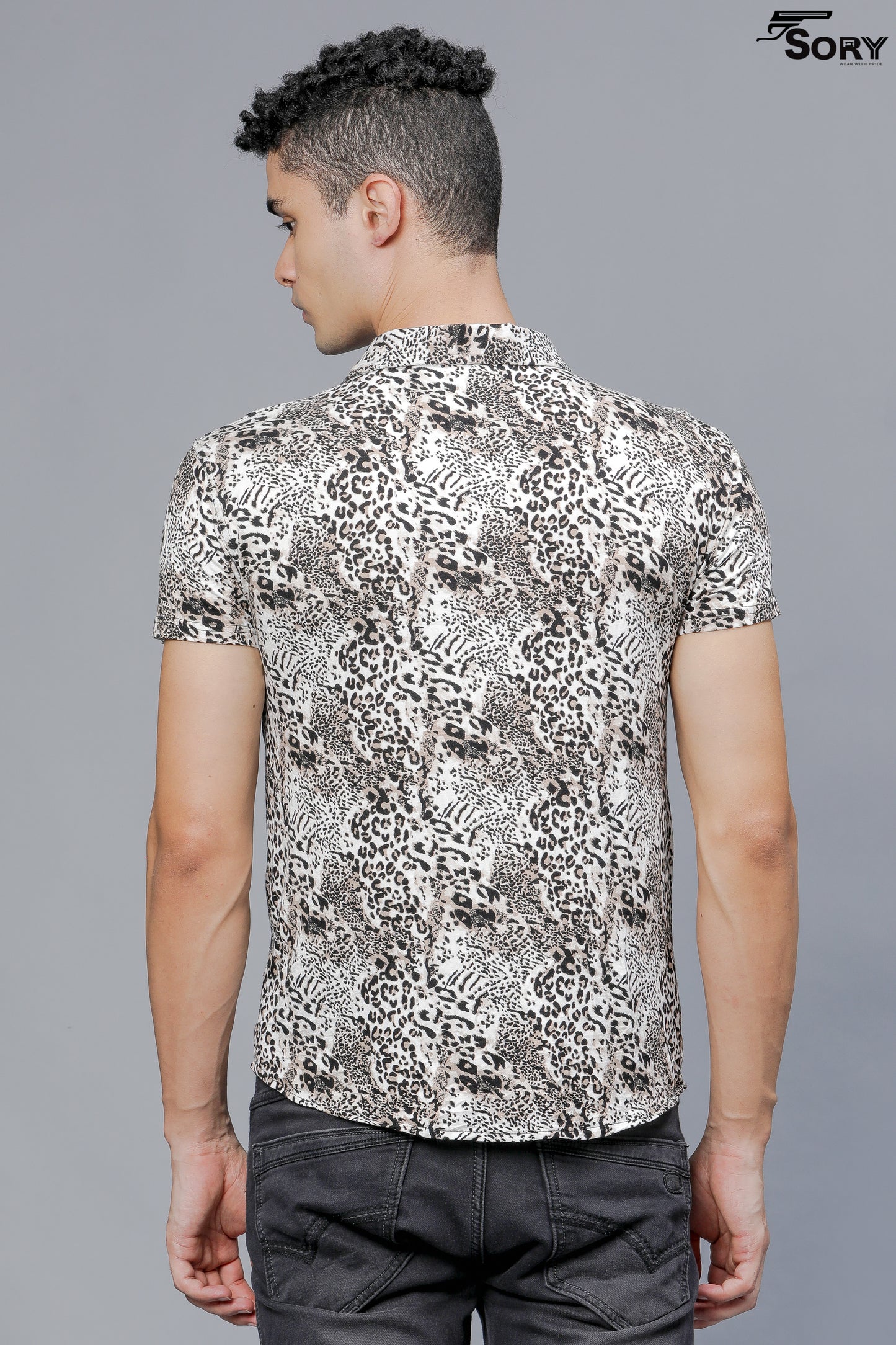 CHEETAH PRITED HALF SHIRTS