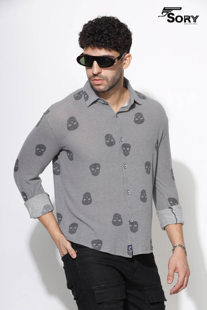 PREMIUM GREY PARTY WEAR SHIRT