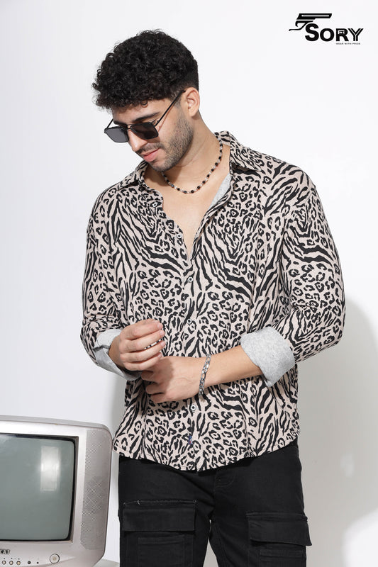 ANIMAL PRINT FULL SHIRT