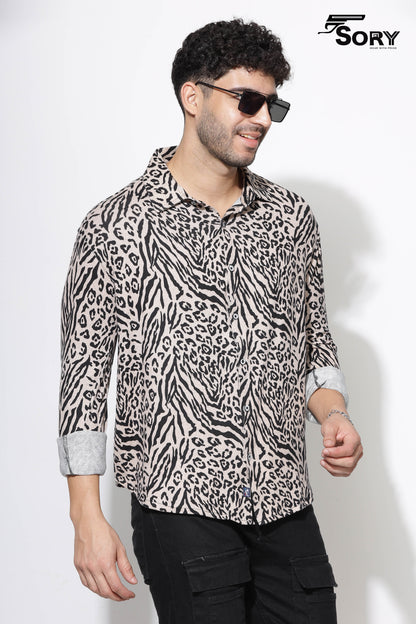 ANIMAL PRINT FULL SHIRT