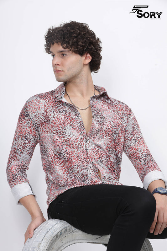 Tropical Printed  Slim Casual Shirt