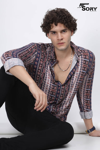 Top Quality Painted  Slim Fit Casual Shirt