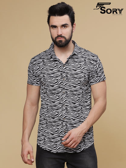 ANIMAL PRINT HALF SHIRT