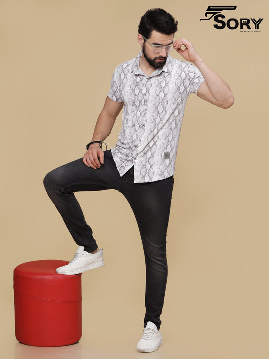 ANIMAL PRINT HALF SHIRT
