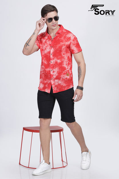 tie and dye HALF SHIRT