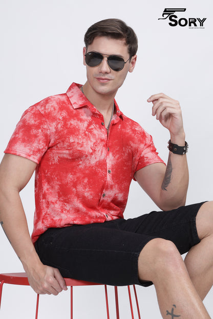 tie and dye HALF SHIRT