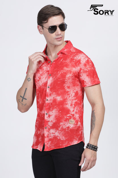 tie and dye HALF SHIRT