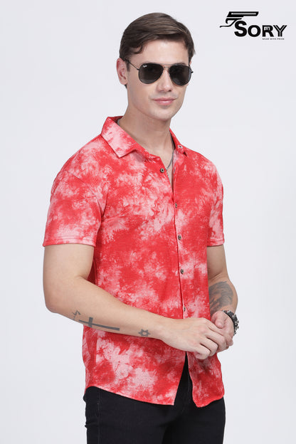 tie and dye HALF SHIRT