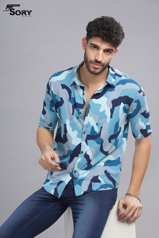 Blue  military body cooling shirt by sory