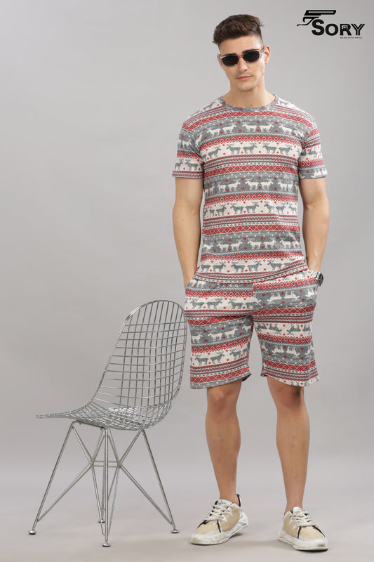 half t-shirt and shorts co ord set