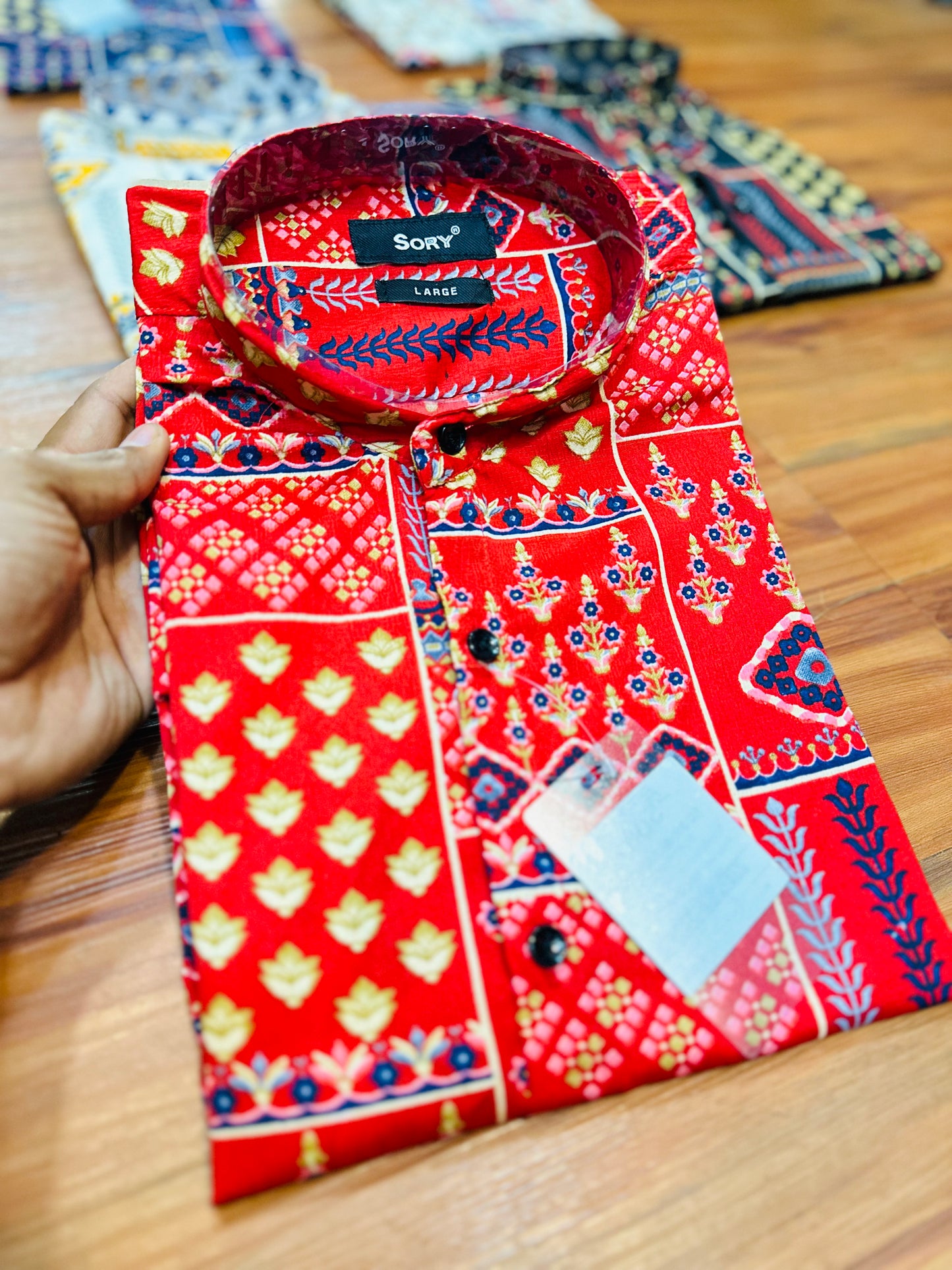 FULL SHIRT WITH CHINES COLLAR SLIM FIT